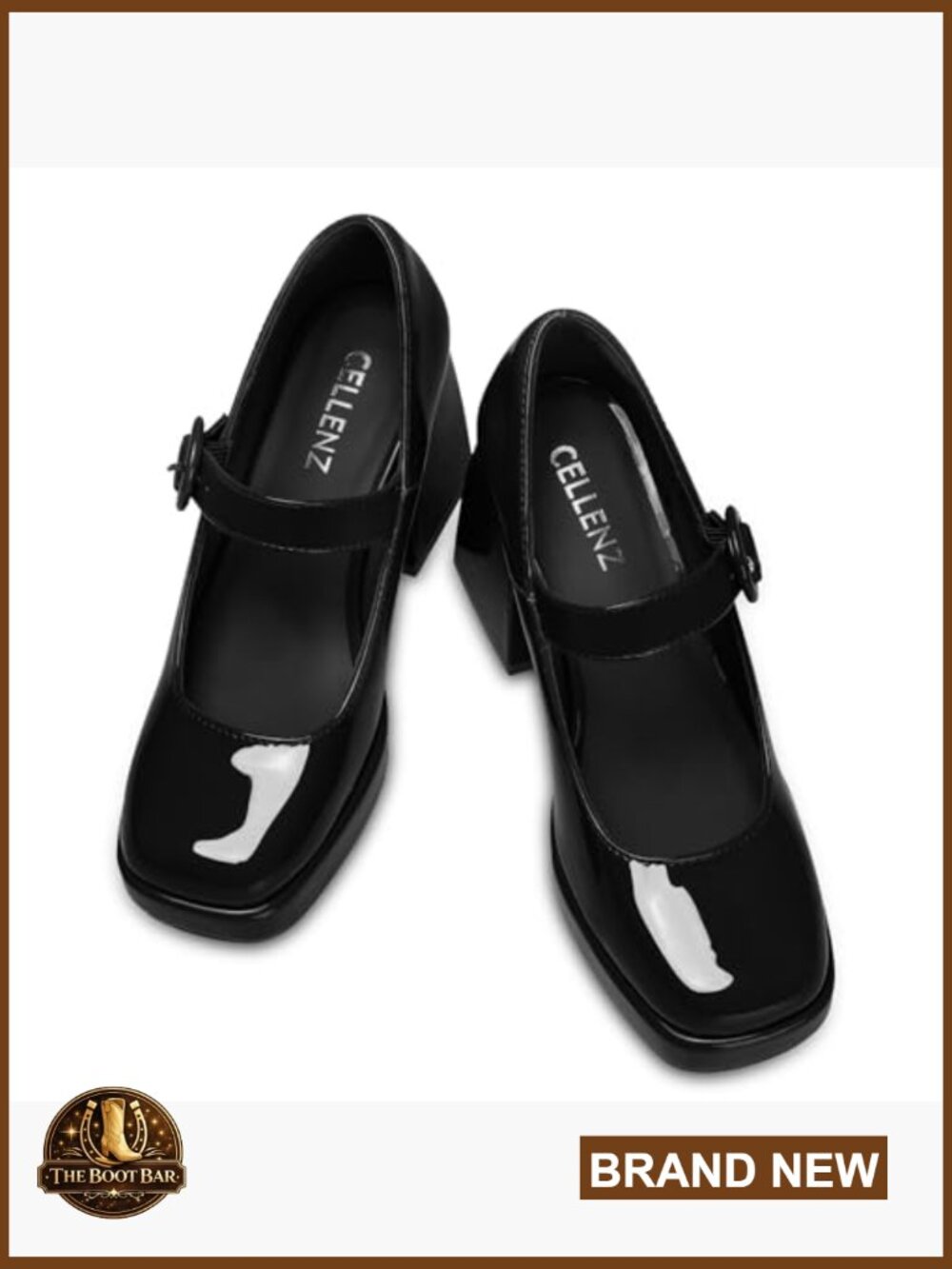 Women's Chunky Heel Mary Jane Pumps - Comfortable Platform Shoes for Work & - Picture 5 of 7